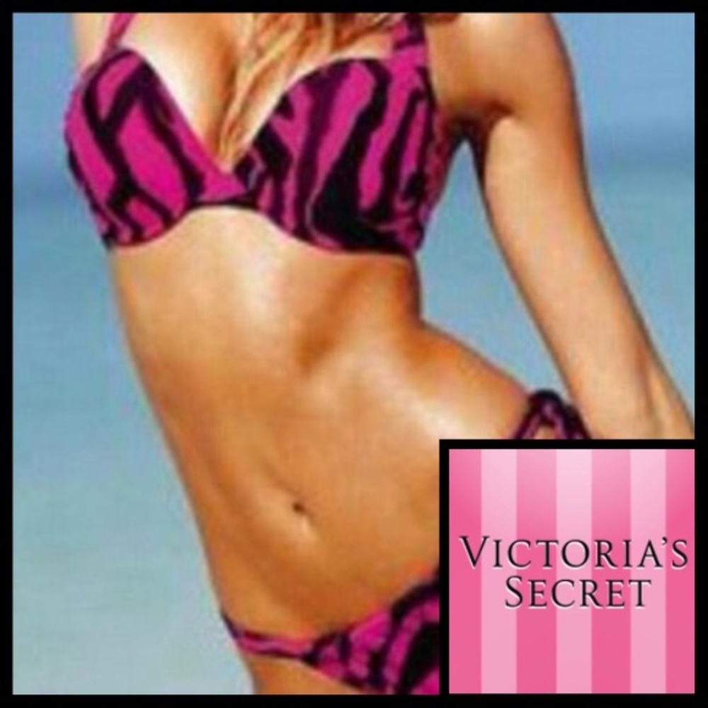 VICTORIA'S SECRET Tiger Stripe Pad Bikini Top 36 C